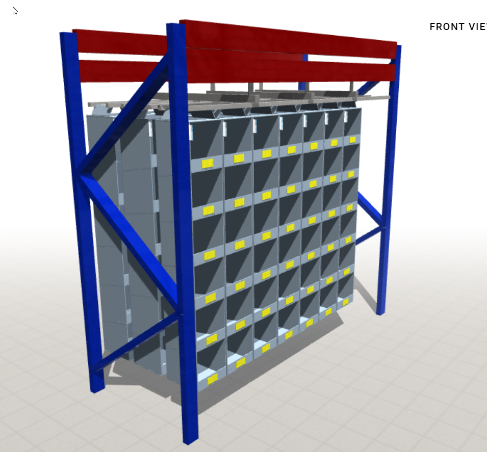 Optimiser rack 3D visualisation